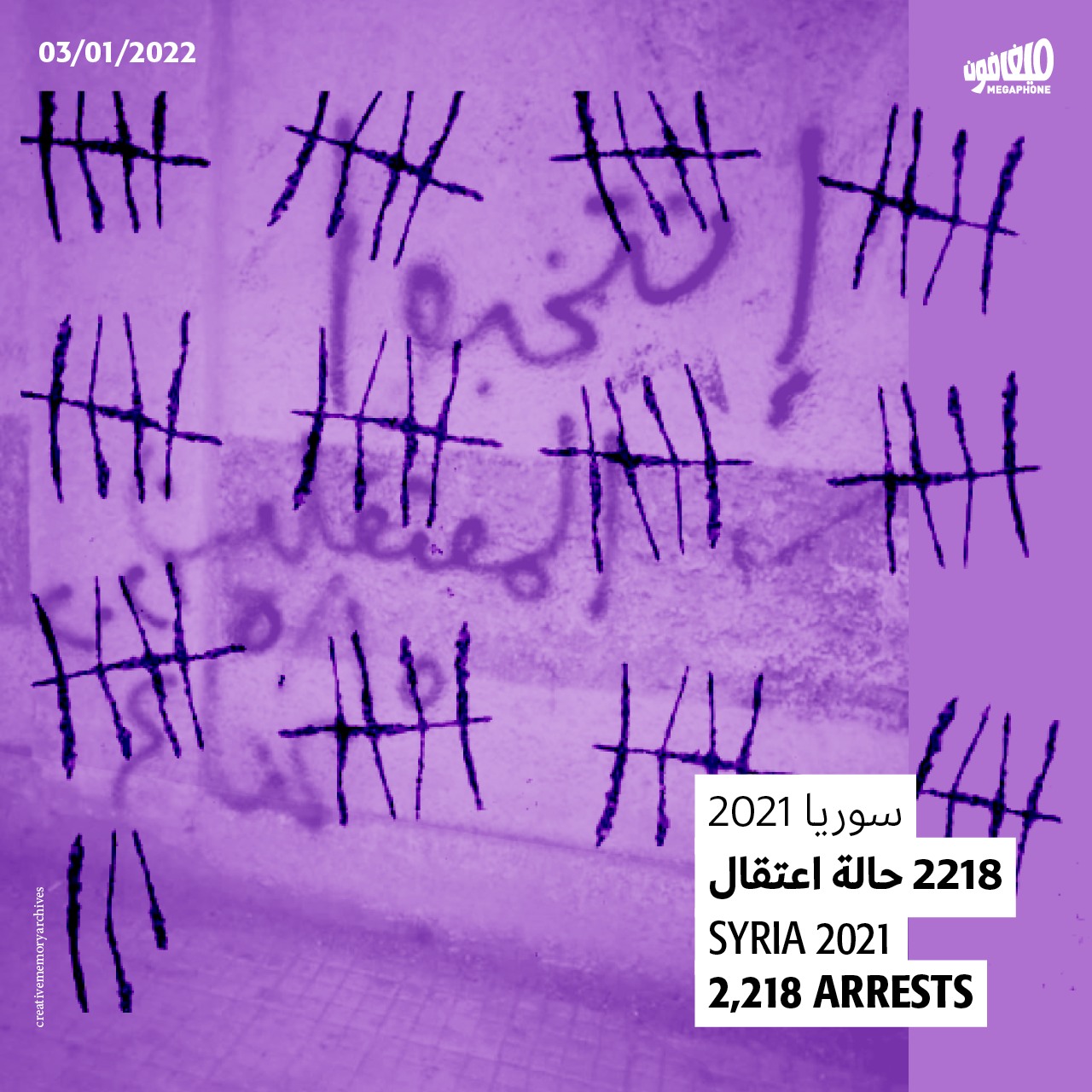 سوريا 2021: 2218 حالة اعتقال