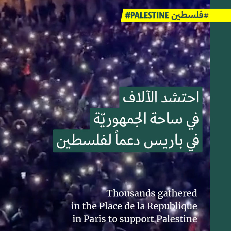 الآلاف يتظاهرون دعماً لفلسطين في باريس 