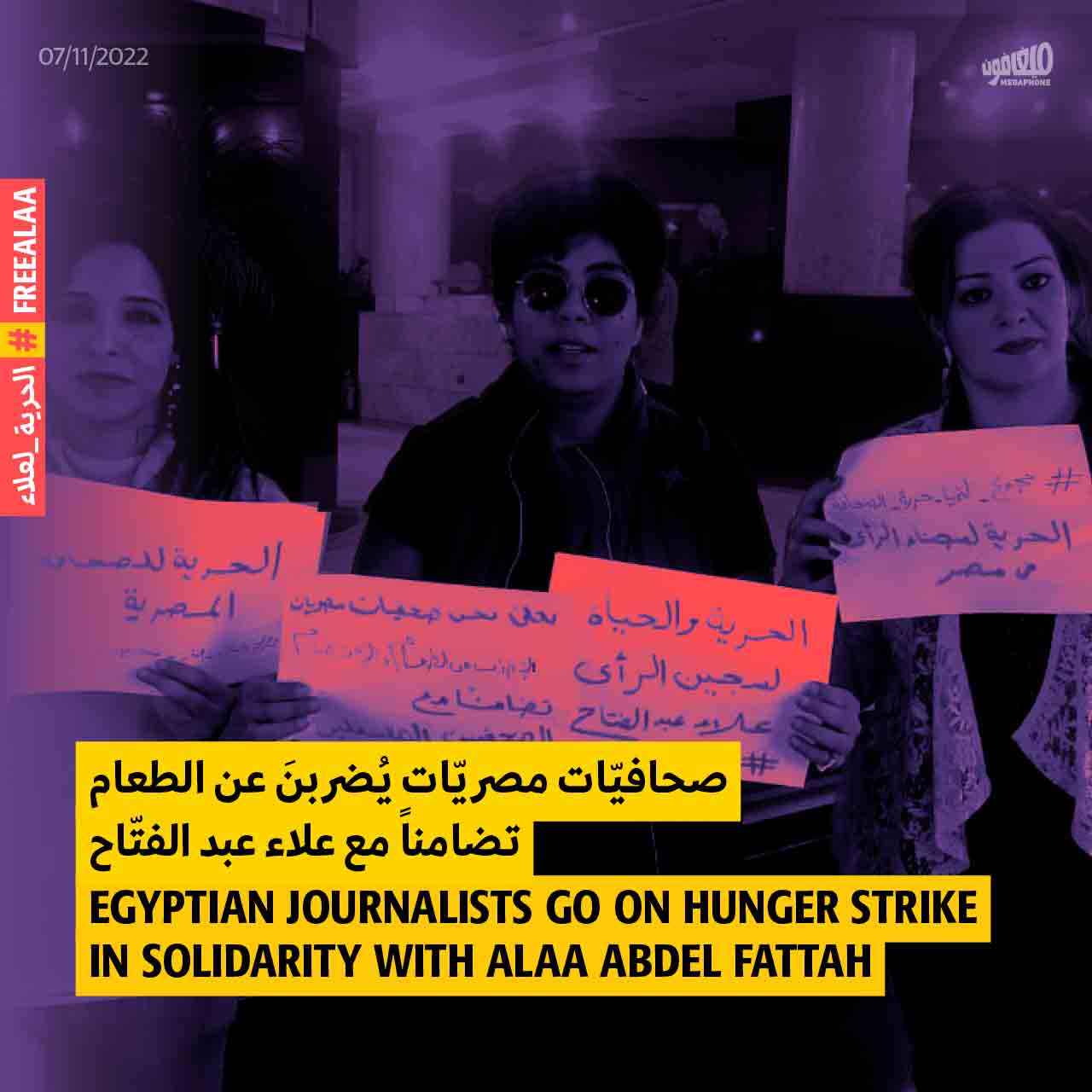 صحافيّات مصريّات يُضربنَ عن الطعام تضامناً مع علاء عبد الفتّاح
